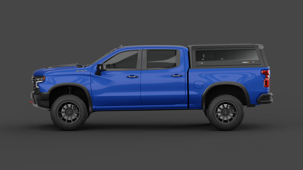 Chevrolet Silverado 1500 aluminium ute canopy – with sliding dog windows