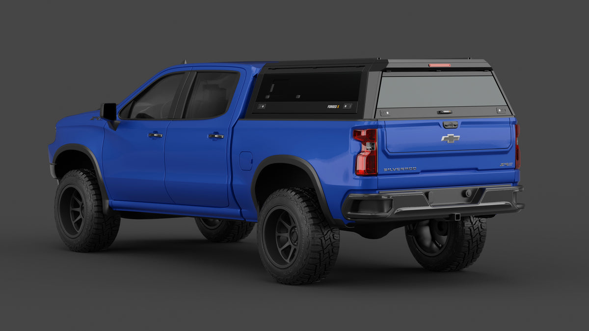 Chevrolet Silverado 1500 aluminium ute canopy – with sliding dog windows