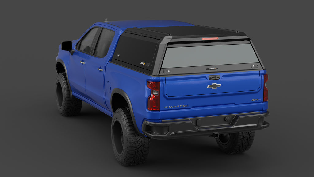 Chevrolet Silverado 1500 aluminium ute canopy – solid sides