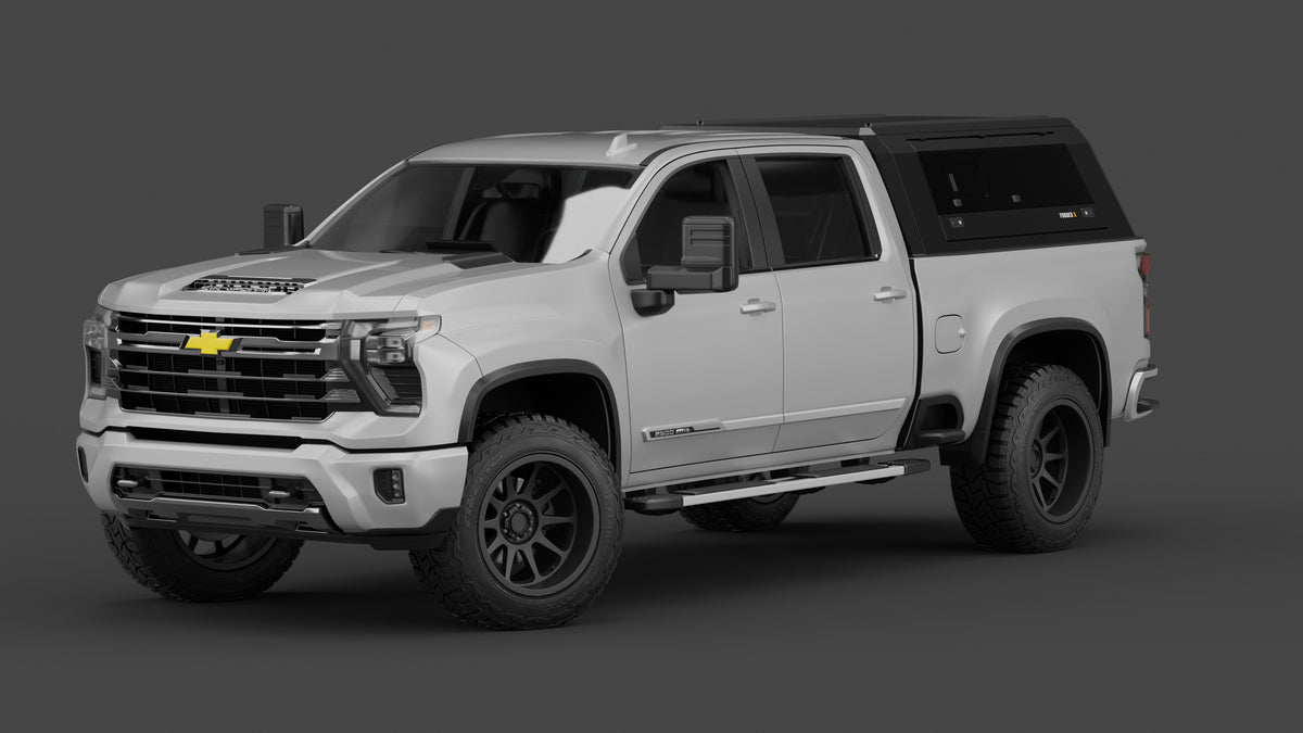 Chevrolet Silverado 2500 HD aluminium ute canopy – with sliding dog windows
