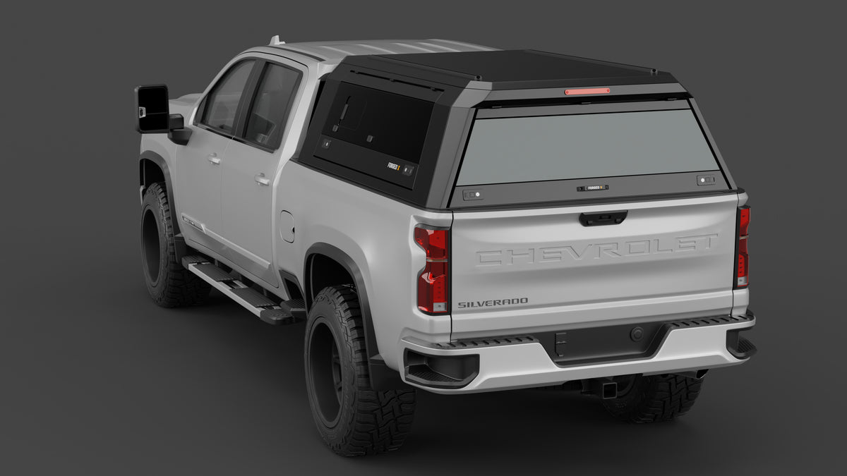 Chevrolet Silverado 2500 HD aluminium ute canopy – with sliding dog windows
