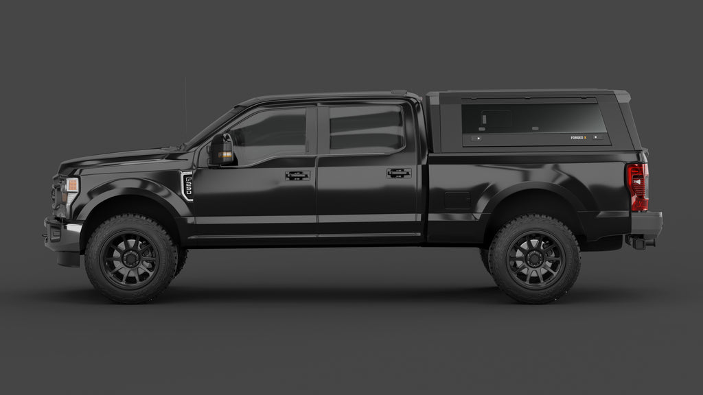 Ford F-250 Super Duty aluminium ute canopy – with sliding dog windows