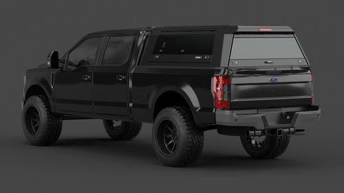 Ford F-250 Super Duty aluminium ute canopy – with sliding dog windows
