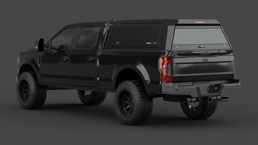 Ford F-250 Super Duty aluminium ute canopy – solid sides