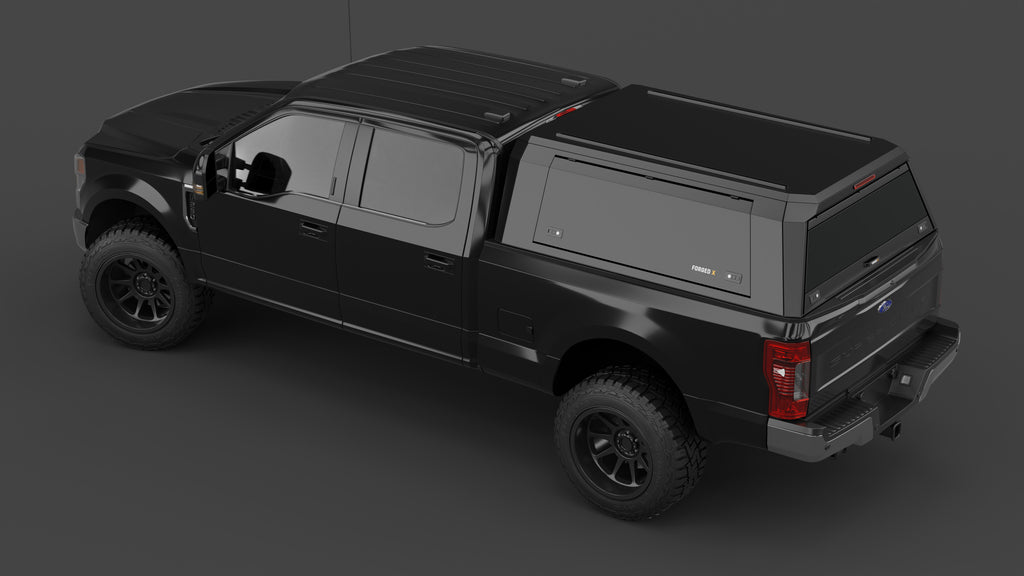 Ford F-250 Super Duty aluminium ute canopy – solid sides
