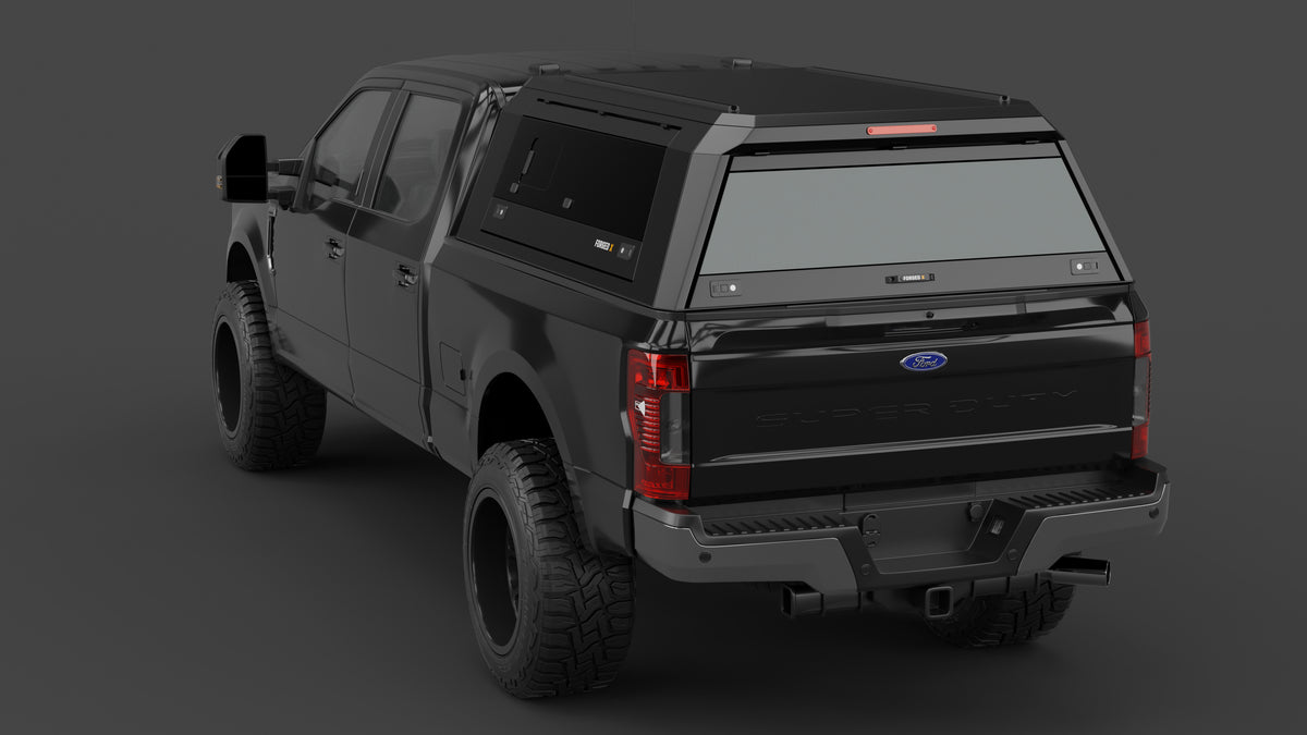 Ford F-250 Super Duty aluminium ute canopy – with sliding dog windows