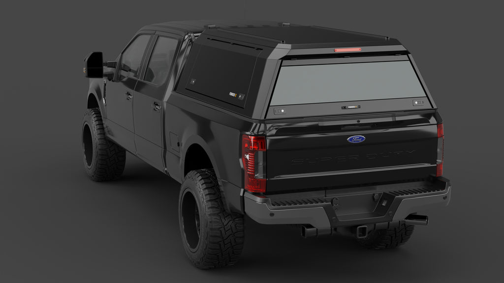 Ford F-250 Super Duty aluminium ute canopy – solid sides