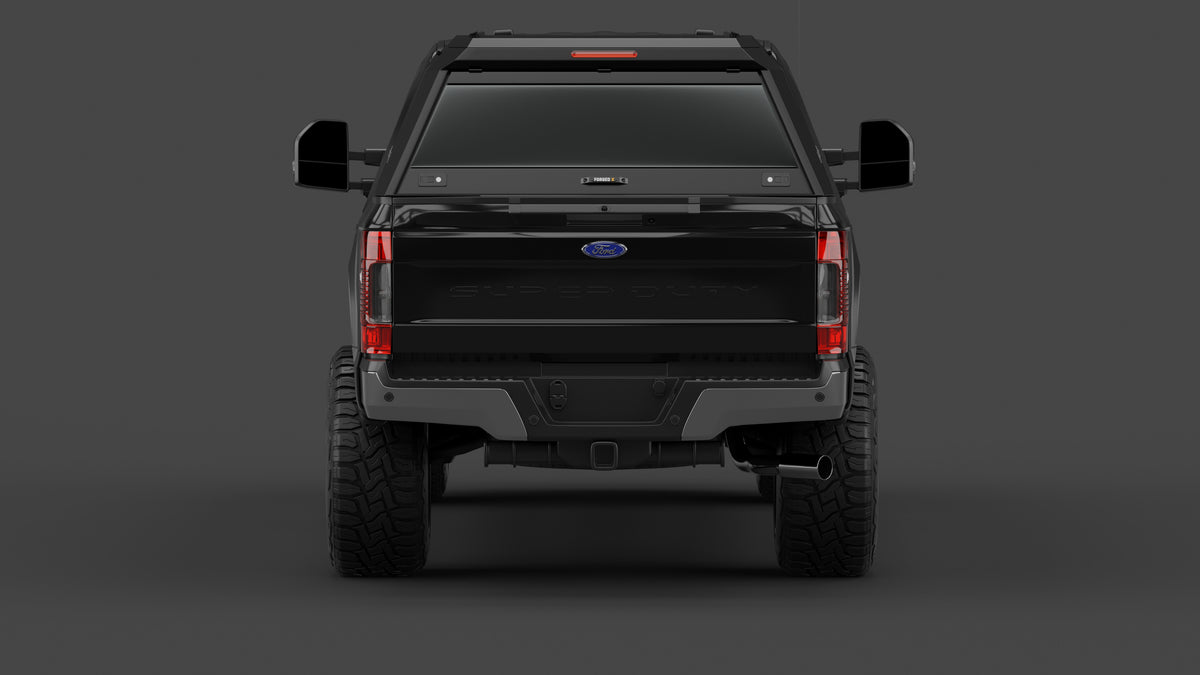 Ford F-250 Super Duty aluminium ute canopy – with sliding dog windows