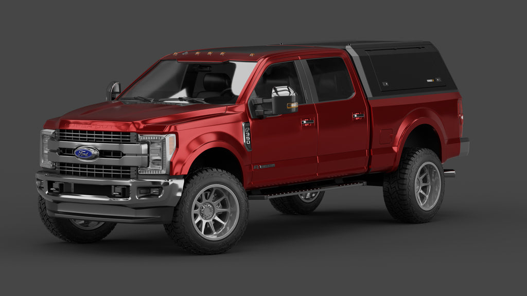 Ford F-350 Super Duty aluminium ute canopy – solid sides