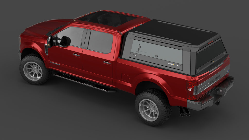 Ford F-350 Super Duty aluminium ute canopy – with sliding dog windows