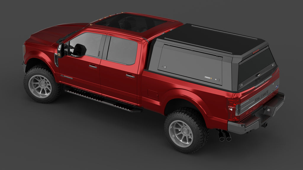 Ford F-350 Super Duty aluminium ute canopy – solid sides