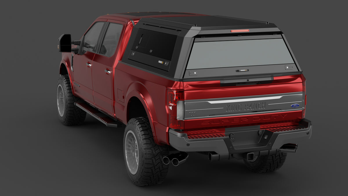 Ford F-350 Super Duty aluminium ute canopy – with sliding dog windows