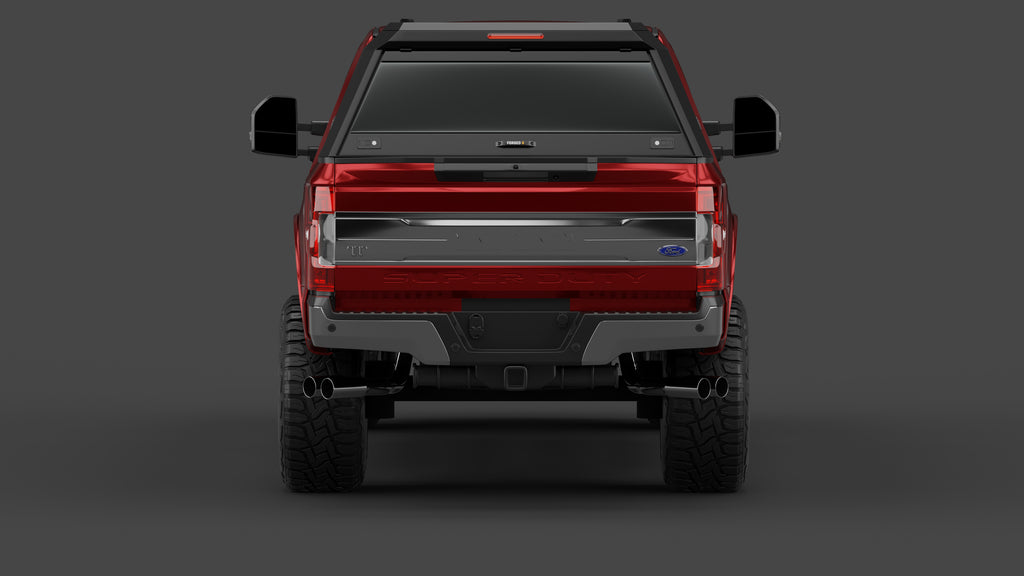 Ford F-350 Super Duty aluminium ute canopy – with sliding dog windows