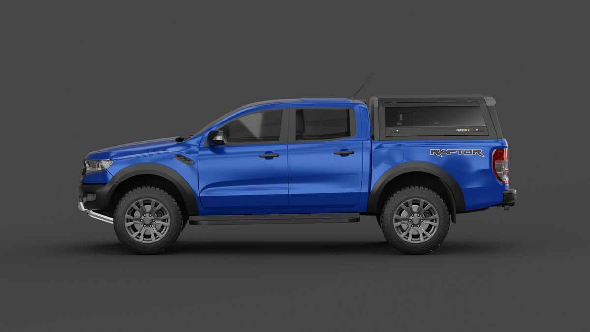 Ford Ranger Raptor PX3 aluminium ute canopy – with sliding dog windows