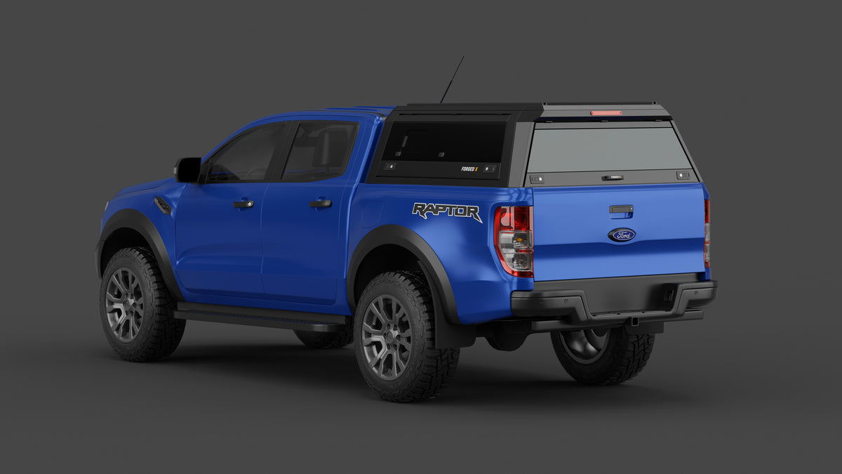 Ford Ranger Raptor PX3 aluminium ute canopy – with sliding dog windows