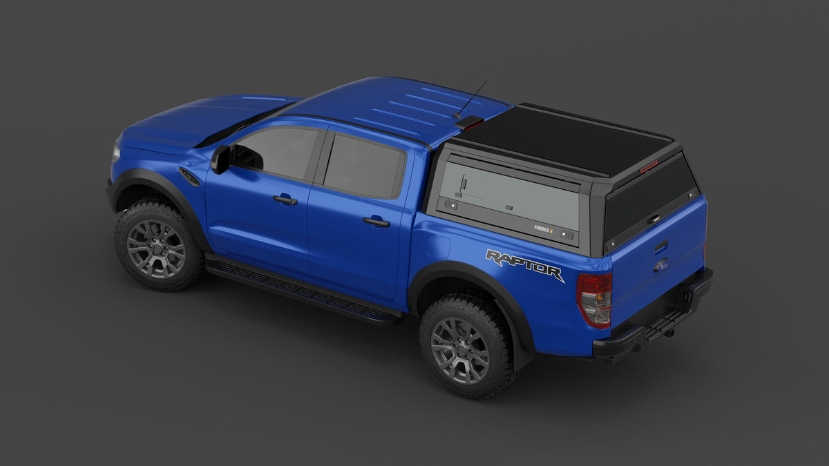 Ford Ranger Raptor PX3 aluminium ute canopy – with sliding dog windows