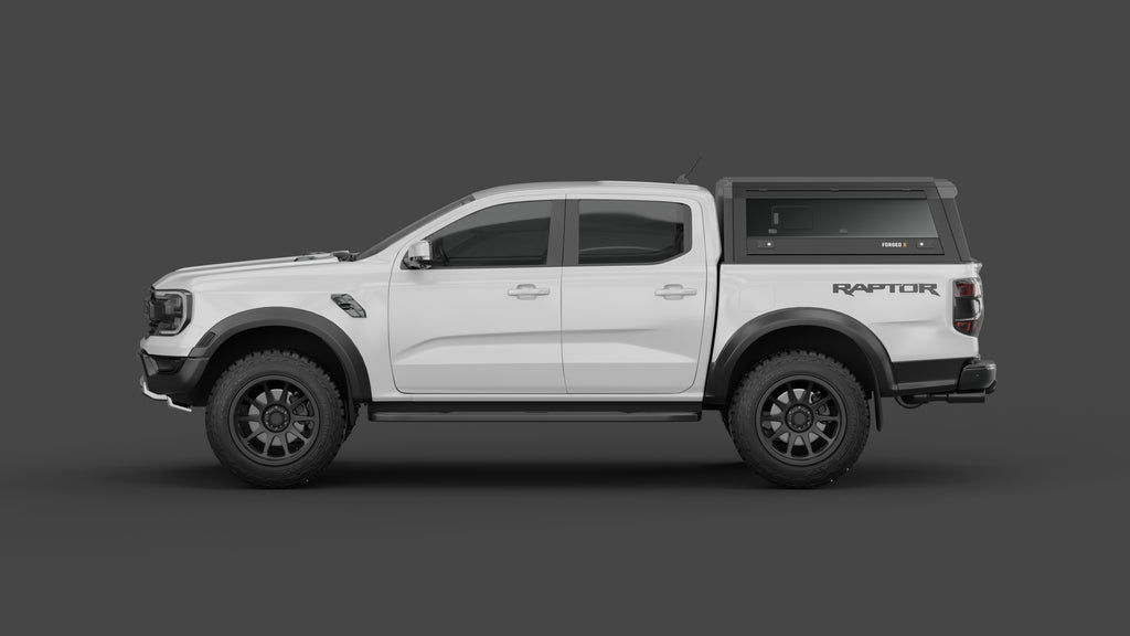 Ford Ranger Raptor 2023+ aluminium ute canopy – with sliding dog windows