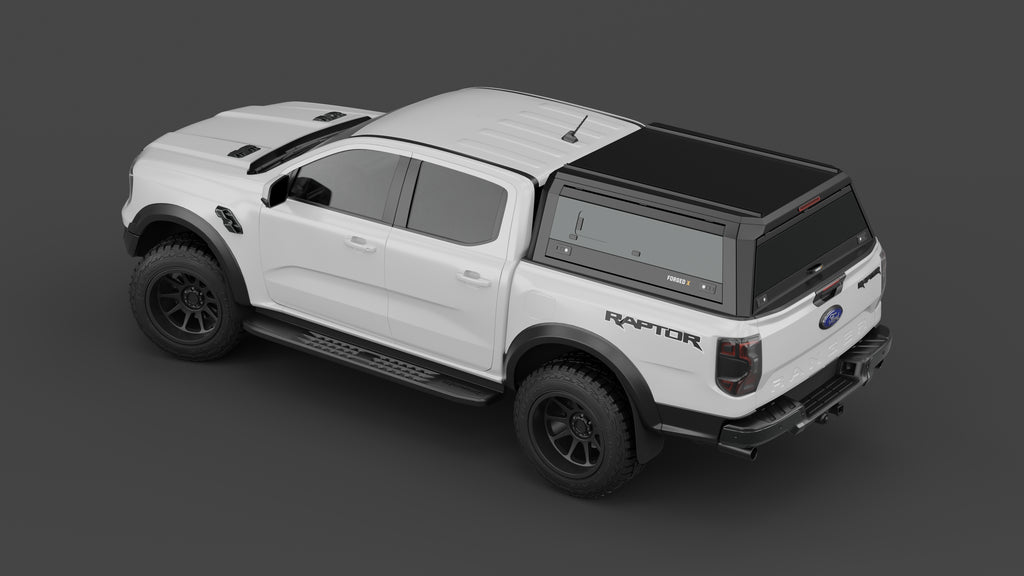 Ford Ranger Raptor 2023+ aluminium ute canopy – with sliding dog windows