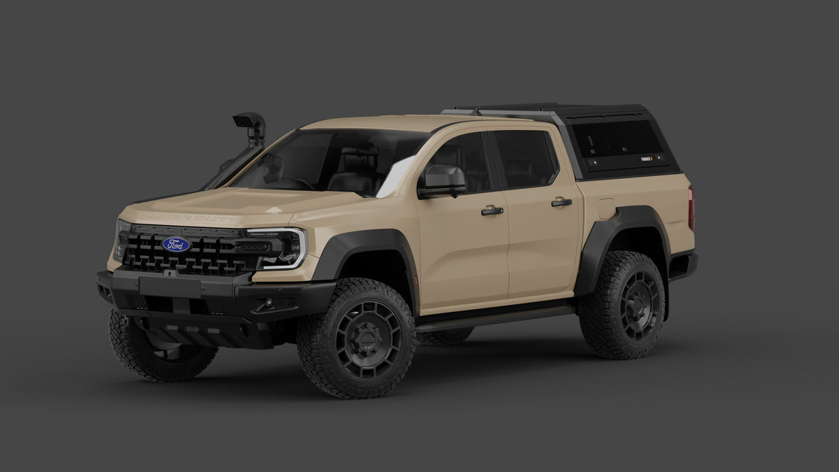 Ford Ranger Super Duty aluminium ute canopy – with sliding dog windows