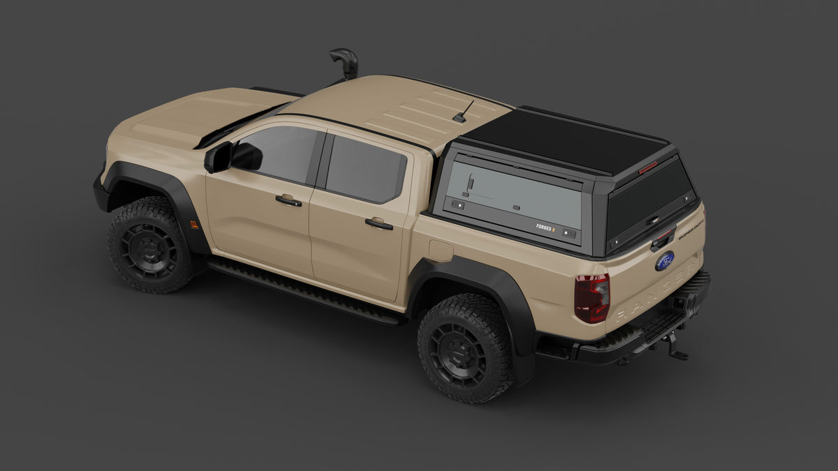 Ford Ranger Super Duty aluminium ute canopy – with sliding dog windows