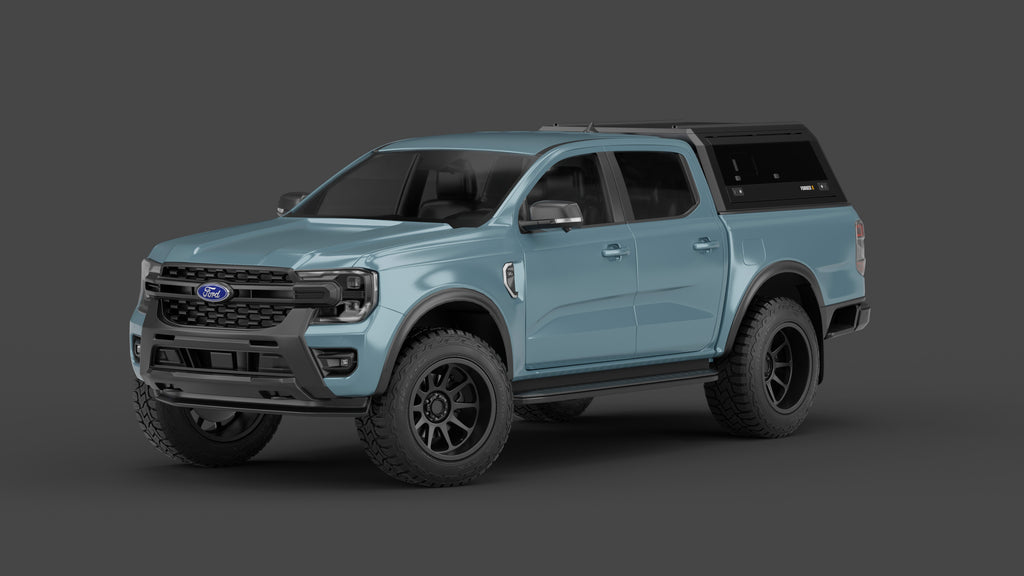 Ford Ranger Next-Gen aluminium ute canopy – with sliding dog windows