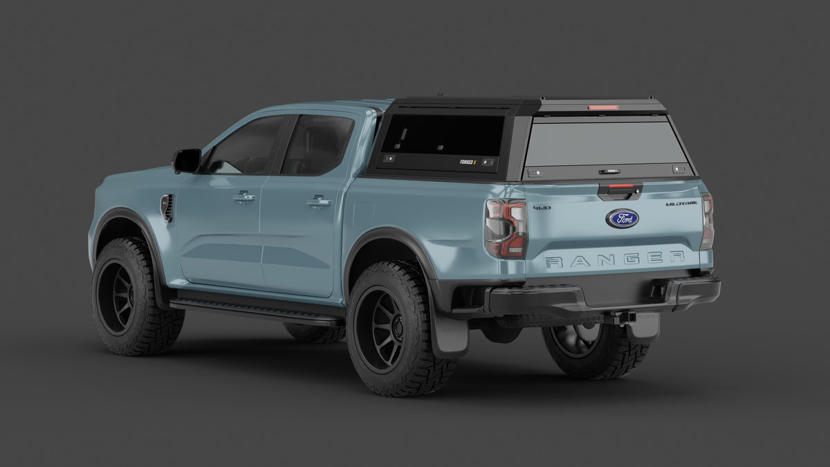 Ford Ranger Next-Gen aluminium ute canopy – with sliding dog windows