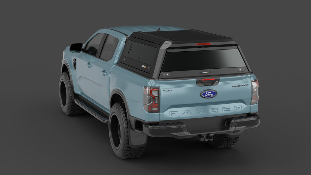 Ford Ranger Next-Gen aluminium ute canopy – with sliding dog windows