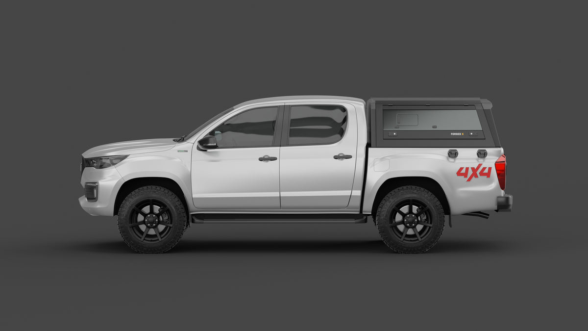 Foton Tunland V7 aluminium ute canopy – with sliding dog windows
