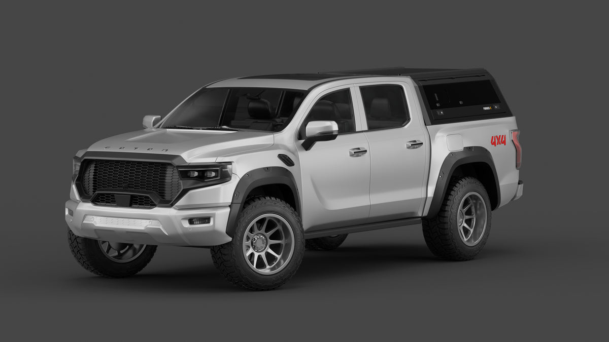 Foton Tunland V9 aluminium ute canopy – with sliding dog windows