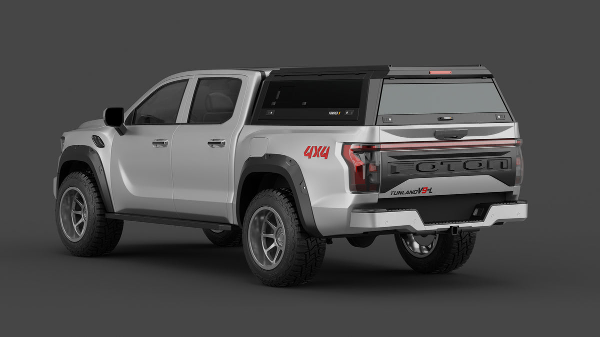 Foton Tunland V9 aluminium ute canopy – with sliding dog windows