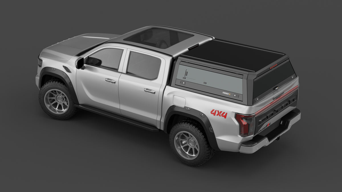 Foton Tunland V9 aluminium ute canopy – with sliding dog windows