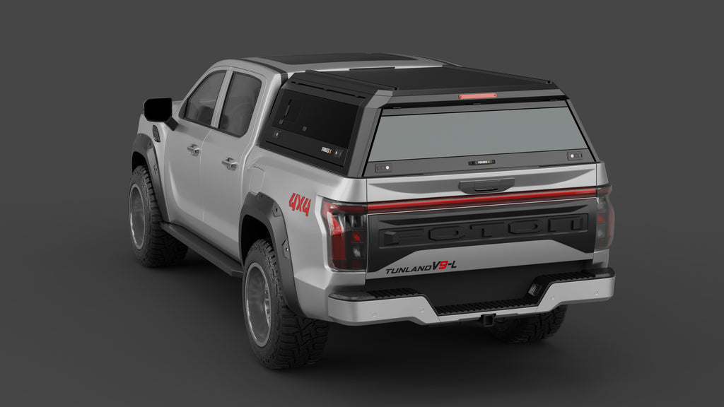 Foton Tunland V9 aluminium ute canopy – with sliding dog windows