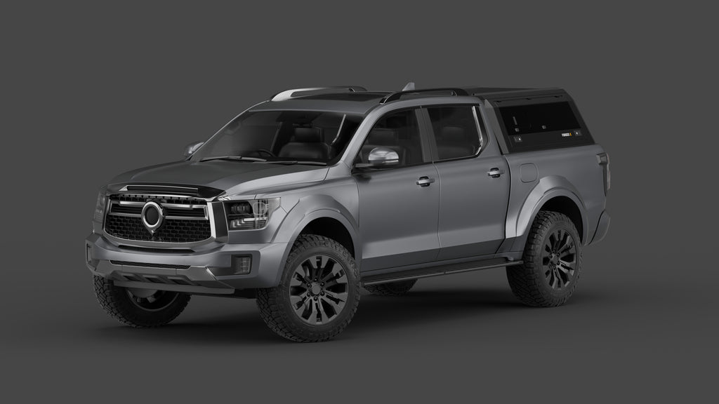 GWM Cannon Alpha aluminium ute canopy – with sliding dog windows