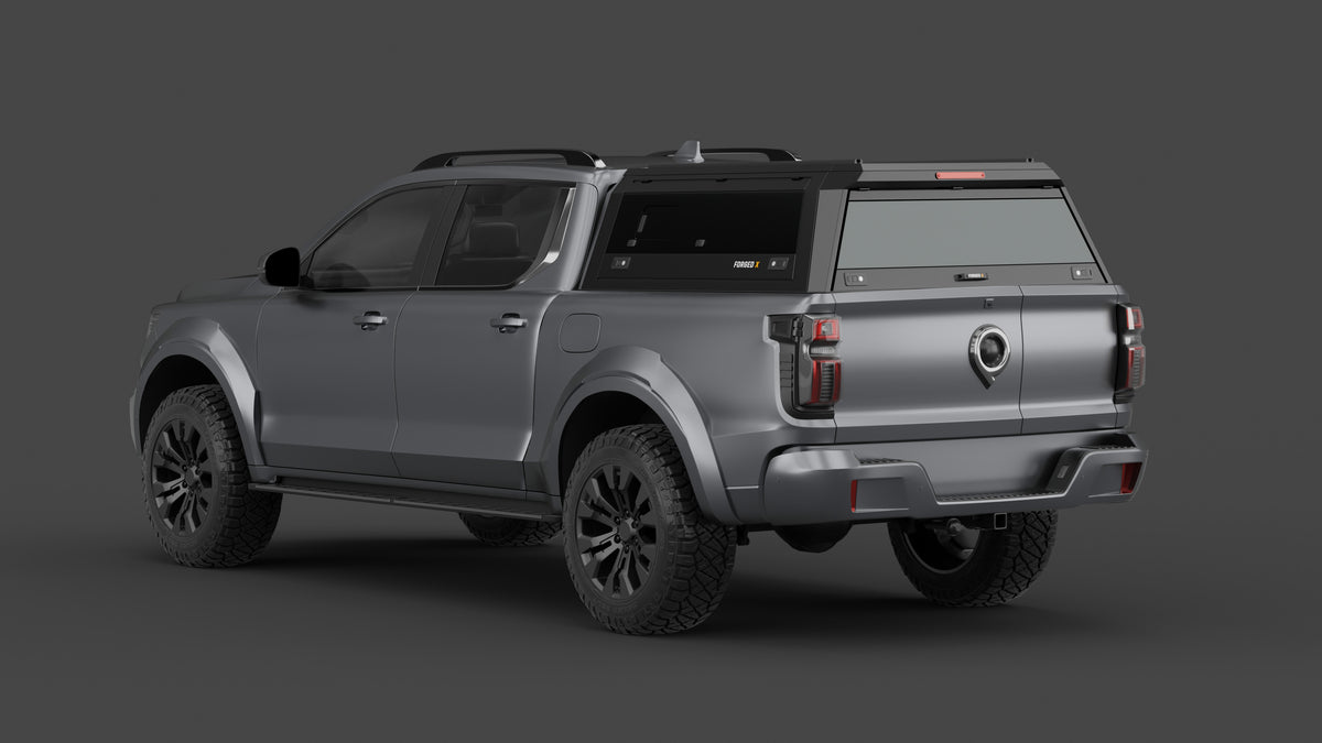 GWM Cannon Alpha aluminium ute canopy – with sliding dog windows