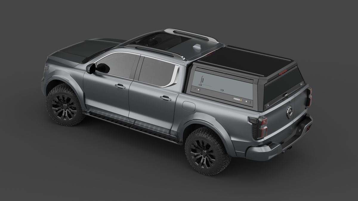 GWM Cannon Alpha aluminium ute canopy – with sliding dog windows