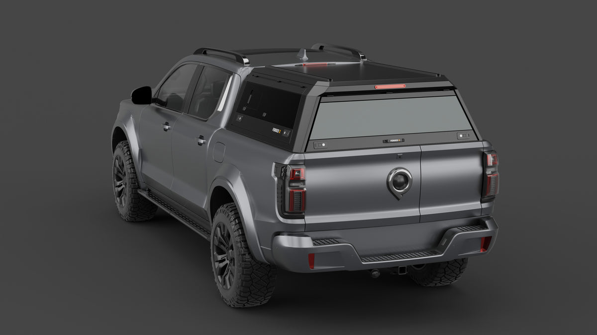 GWM Cannon Alpha aluminium ute canopy – with sliding dog windows