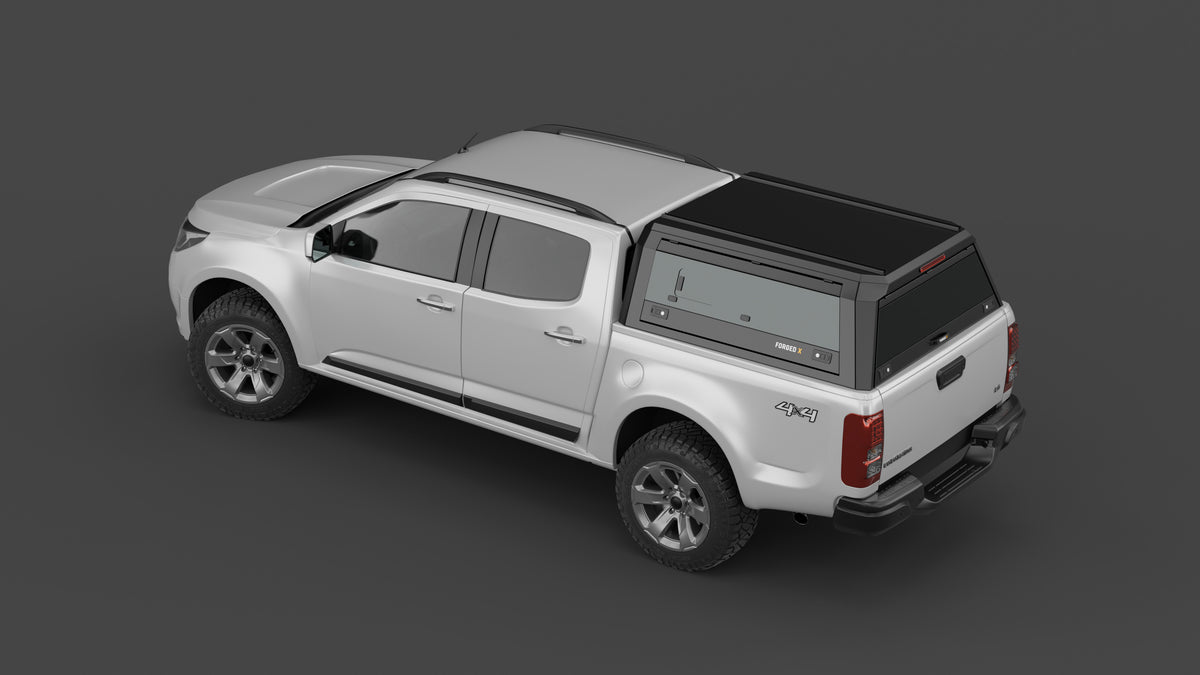 Holden Colorado RG aluminium ute canopy – with sliding dog windows
