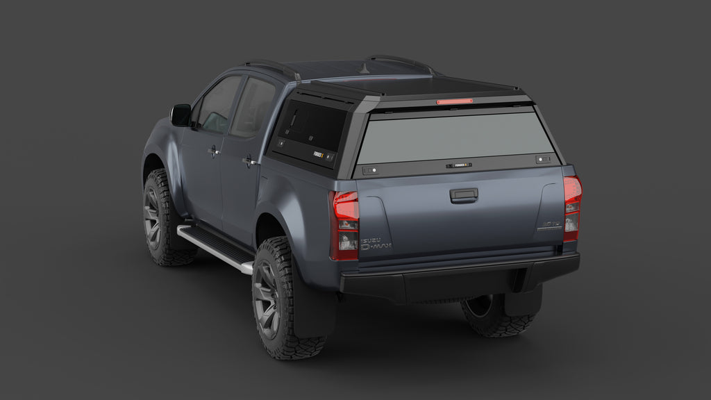 Isuzu D-MAX 2012–2019 aluminium ute canopy – with sliding dog windows