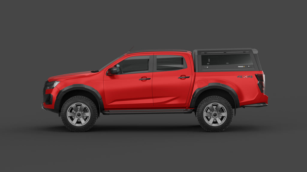 Isuzu D-MAX 2020+ aluminium ute canopy – with sliding dog windows