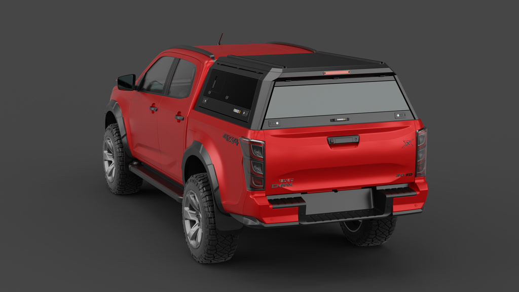 Isuzu D-MAX 2020+ aluminium ute canopy – with sliding dog windows
