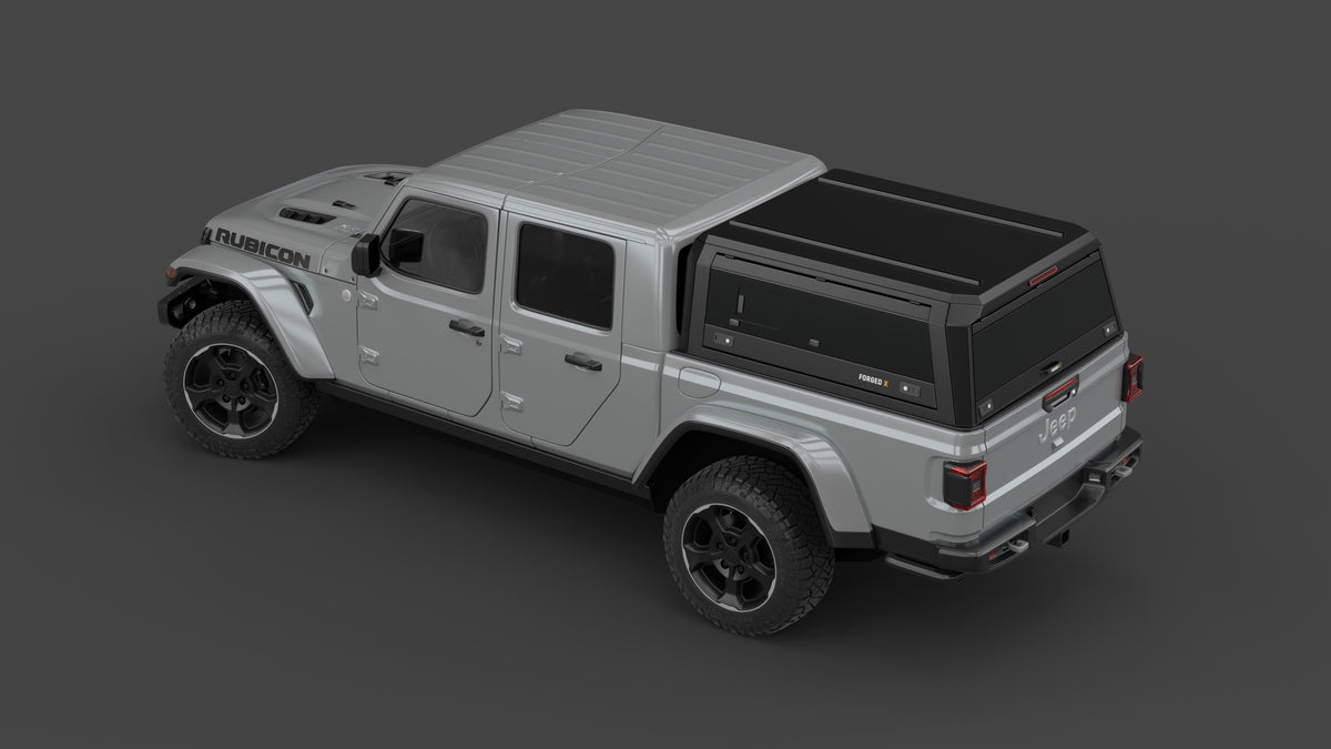 Jeep Gladiator JT aluminium ute canopy – with sliding dog windows