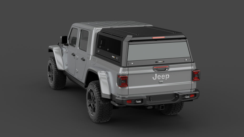 Jeep Gladiator JT aluminium ute canopy – with sliding dog windows