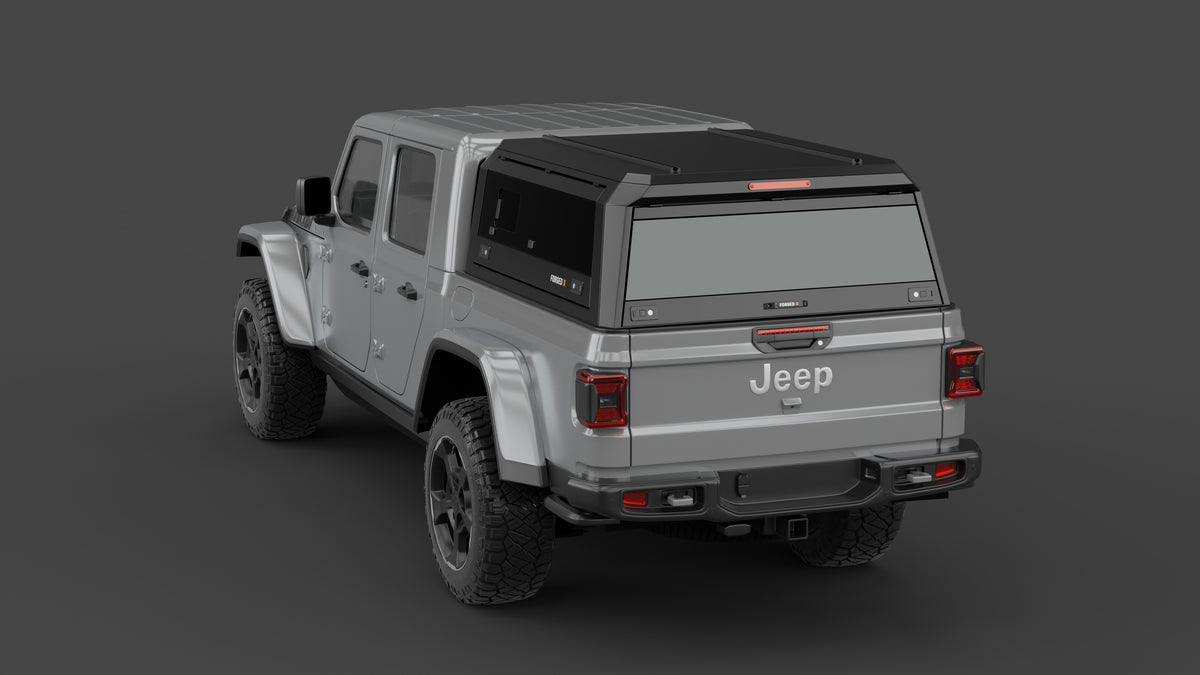 Jeep Gladiator JT aluminium ute canopy – with sliding dog windows