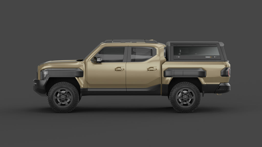 Kia Tasman aluminium ute canopy – with sliding dog windows