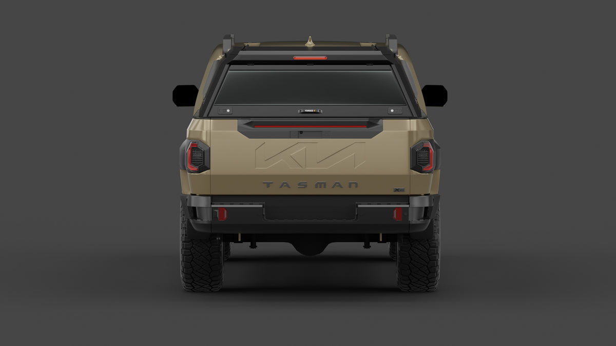 Kia Tasman aluminium ute canopy – with sliding dog windows