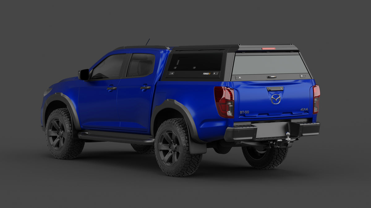 Mazda BT-50 TF 2022+ aluminium ute canopy – with sliding dog windows