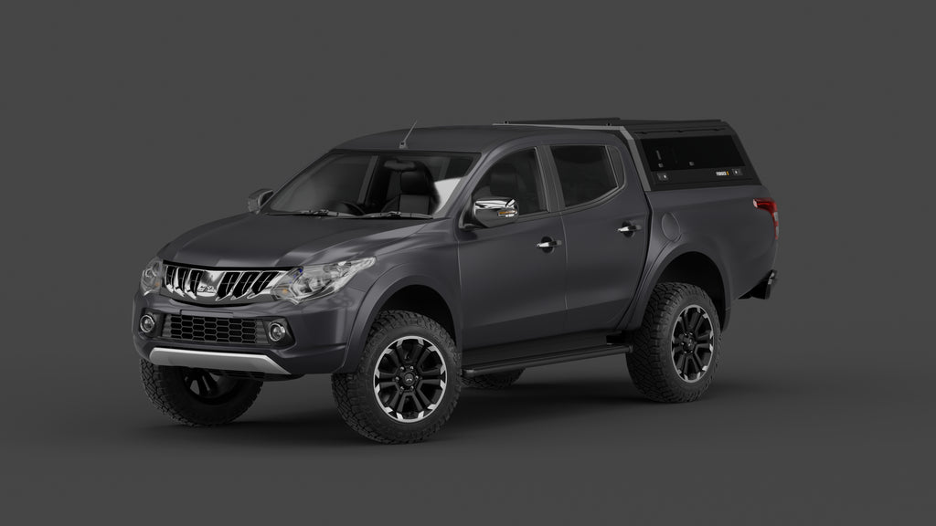 Mitsubishi Triton MQ aluminium ute canopy – with sliding dog windows
