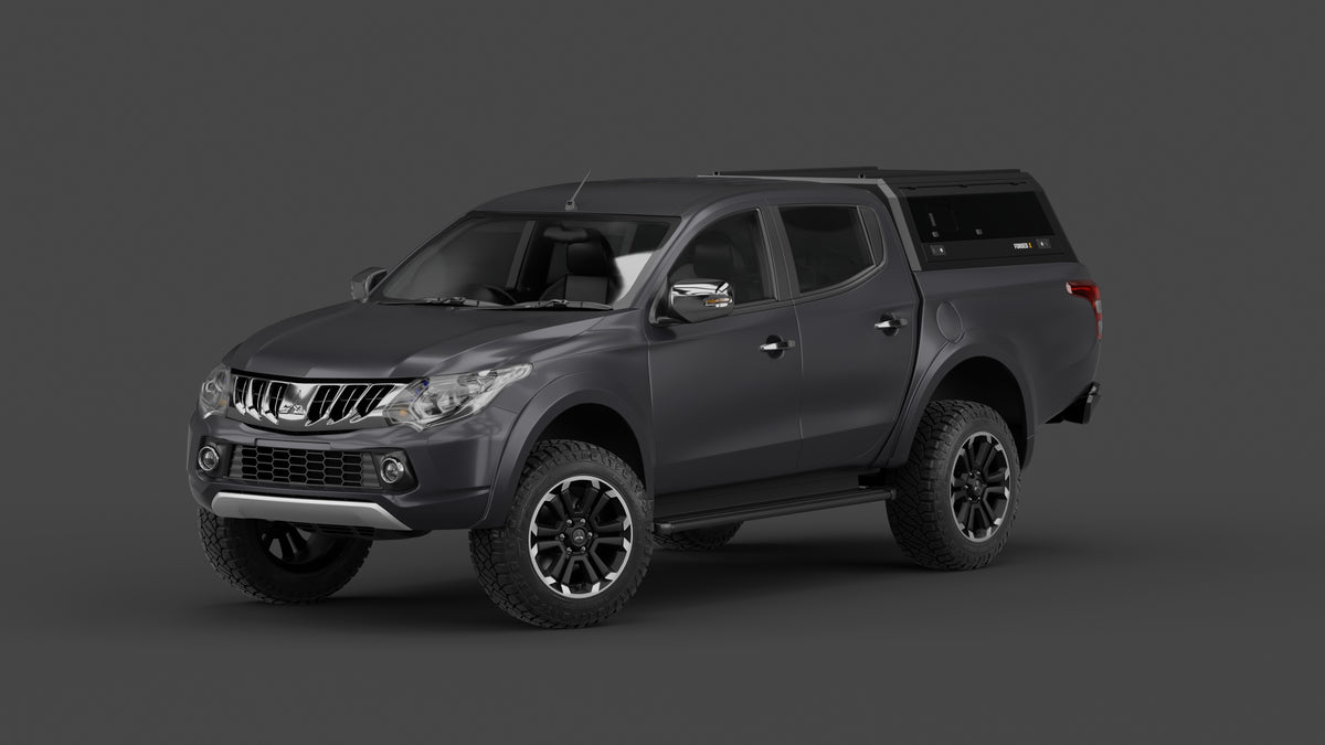 Mitsubishi Triton MQ aluminium ute canopy – with sliding dog windows