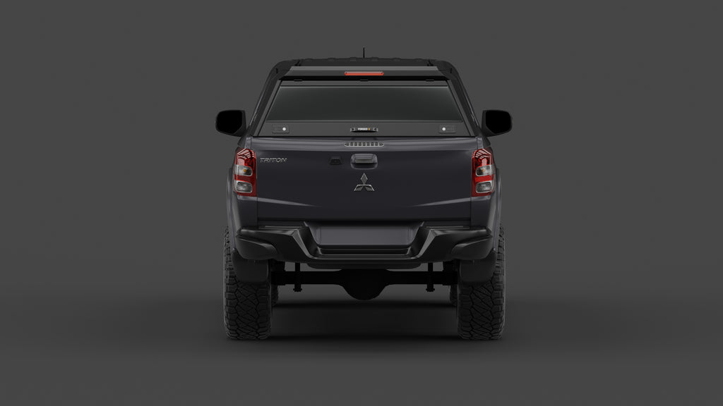Mitsubishi Triton MQ aluminium ute canopy – with sliding dog windows