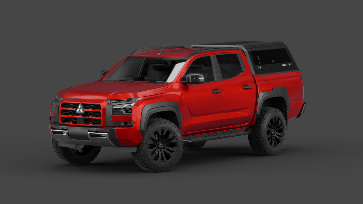 Mitsubishi Triton MV 2024+ aluminium ute canopy – with sliding dog windows